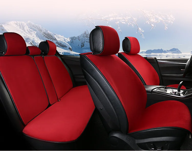 

BABAAI keep warm plush car seat cover for fiat 500 fiat punto front rear full fur autumn winter seat covers