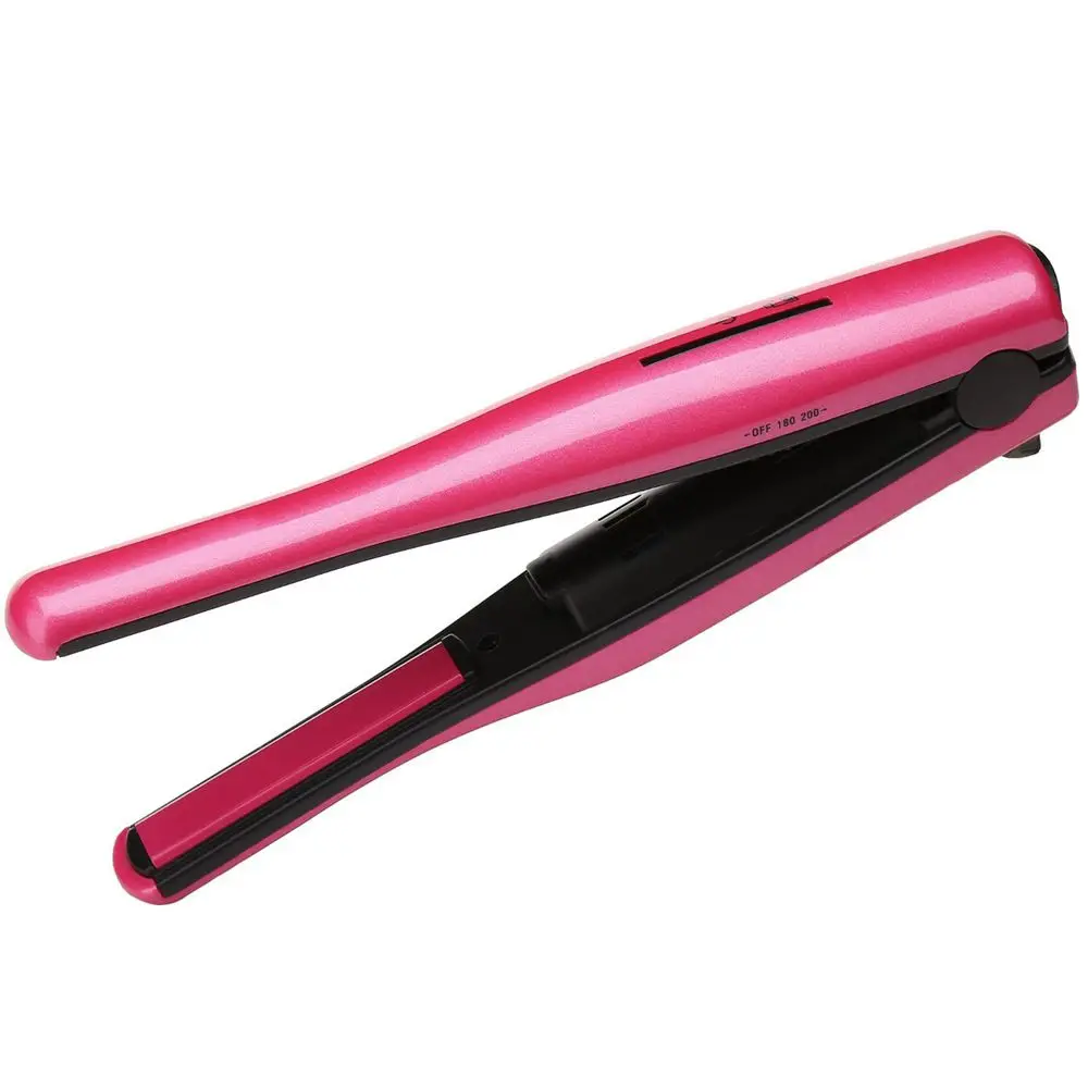 wireless rechargeable mini hair straightener USB cordless ftat iron for travel (2)