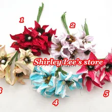 Новое поступление! 150 булочек = 900 шт(2,5 см) бумажные цветы шелковицы для скрапбукинга, смешанные 5 цветов