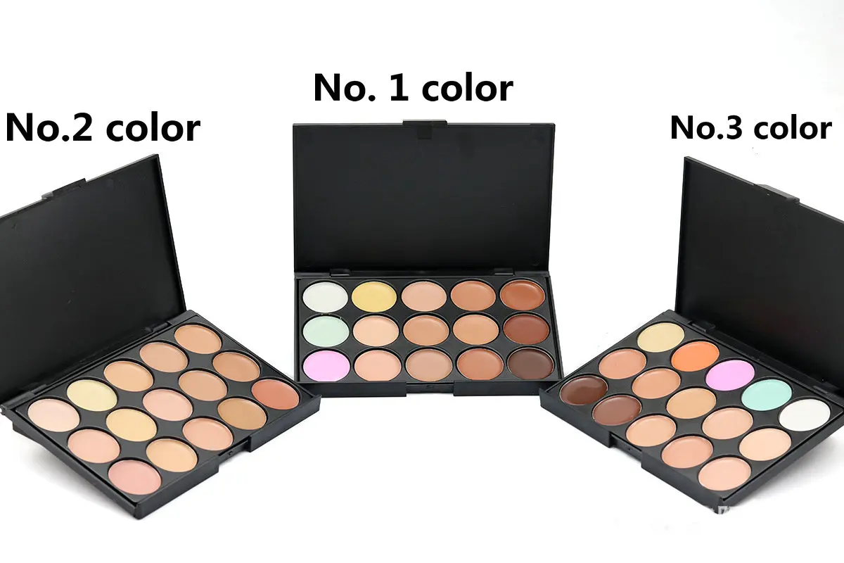 15 Color Concealer Powder All Skin Types Natural Waterproof 87g 1 pcs