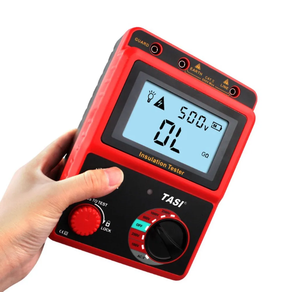 

TA8321 50V-1000V Digita Insulation Resistance Tester Meters Megger Megohmmeter Portable Voltmeter Multimeter
