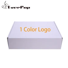 20 шт./партия, складная упаковочная коробка для волос с логотипом, гофрированная белая коробка для доставки