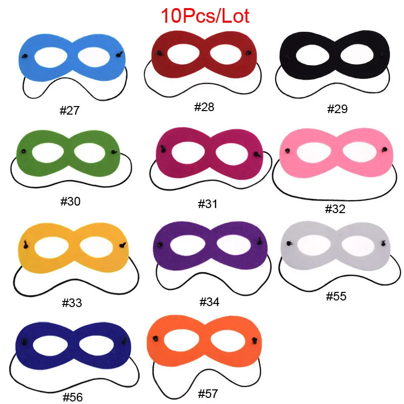 

10pcs/lot Superhero Solid Color Mask Batman Star Wars Darth Vader Cosplay Mask Kids Birthday Party DIY Masquerade Costumes Masks
