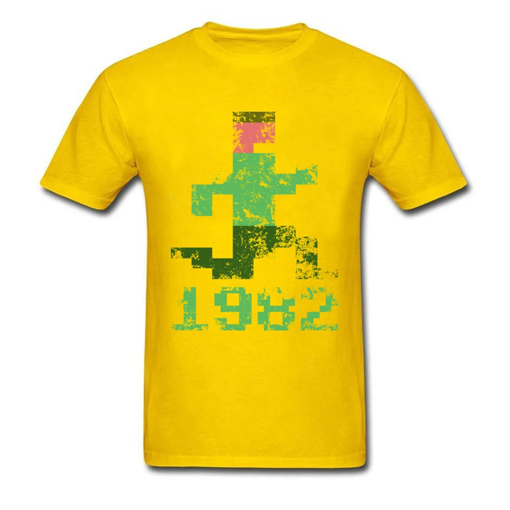Short Sleeve Tops Shirts O Neck Pure Cotton Mens T-shirts Adventure Gaming 1982 Casual Clothing Shirt Faddish Drop Shipping Adventure Gaming 1982 yellow