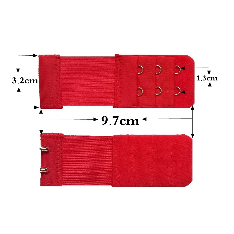 

Women Bra Extender 3 Rows 2 Hooks Elastic Adjustable Lengthen Clasp for Underwear SSA-19ING