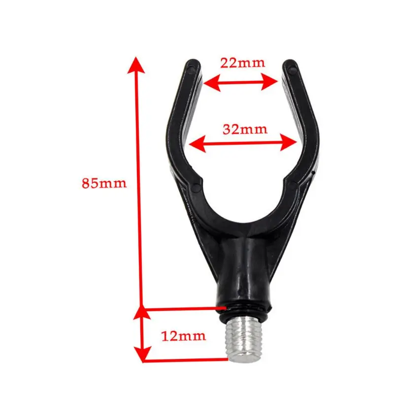 Рыболовная удочка, черный держатель, u-образный нейлоновый пластиковый кронштейн, для отдыха на открытом воздухе, аксессуары для ловли карпа