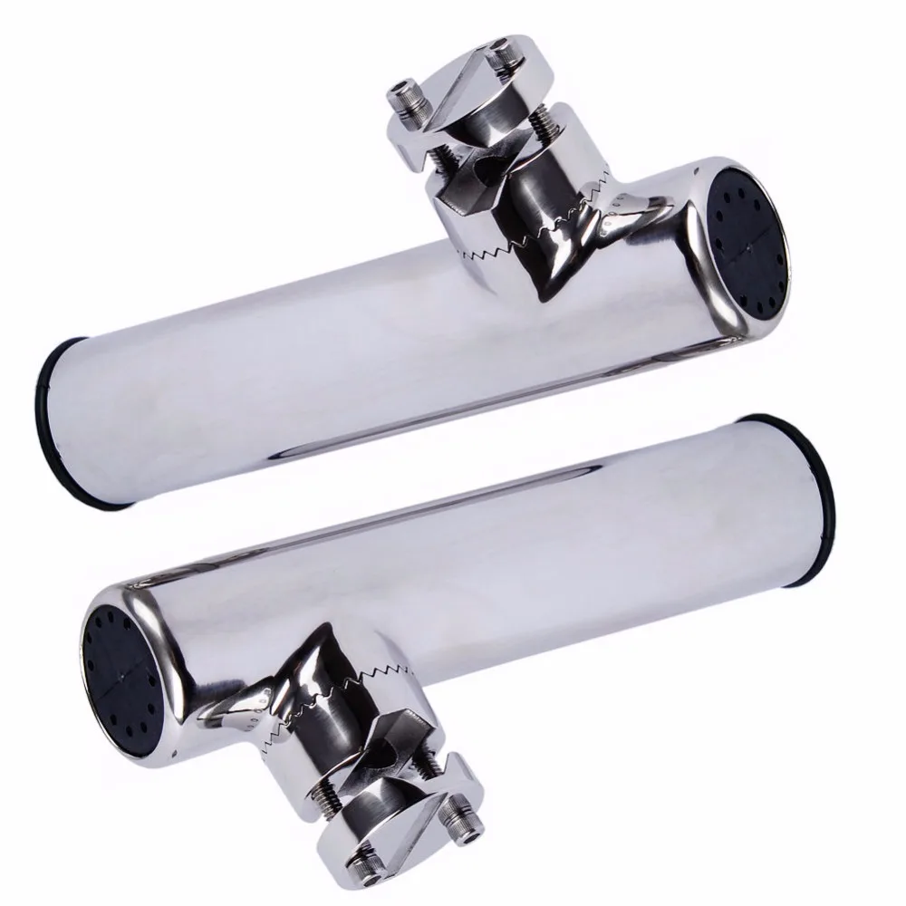 2PCS Boat Stainless Steel Clamp On Fishing Rod Holder ...