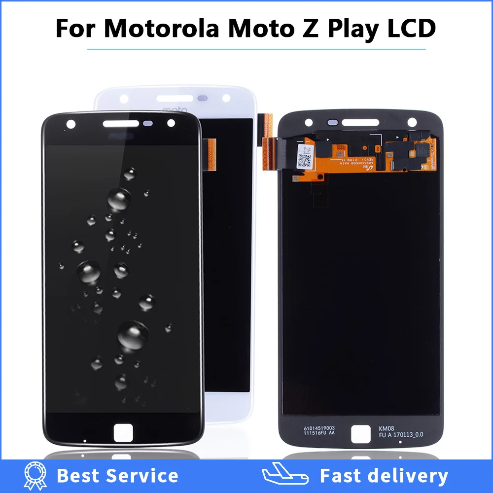 5 дюймовый ЖК-дисплей для Motorola MOTO Z Play с сенсорным экраном дигитайзер сборка XT1635