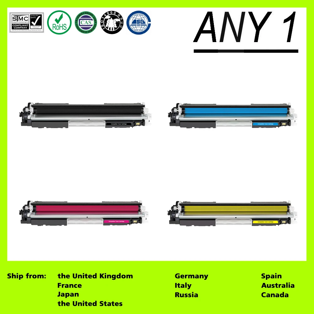 Any 1 Compatible for 729 CRG729 CRG 329 CRG 329BK (1 Pack Black Cyan Magenta Yellow) Toner