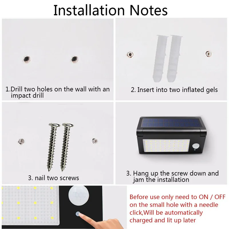 SOCO Black Solar 50L Folding Wall Lights (5)
