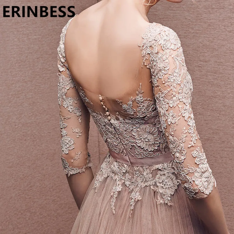 Вечернее платье трапециевидной формы с круглым вырезом и аппликацией, длинное вечернее платье, вечернее платье на заказ