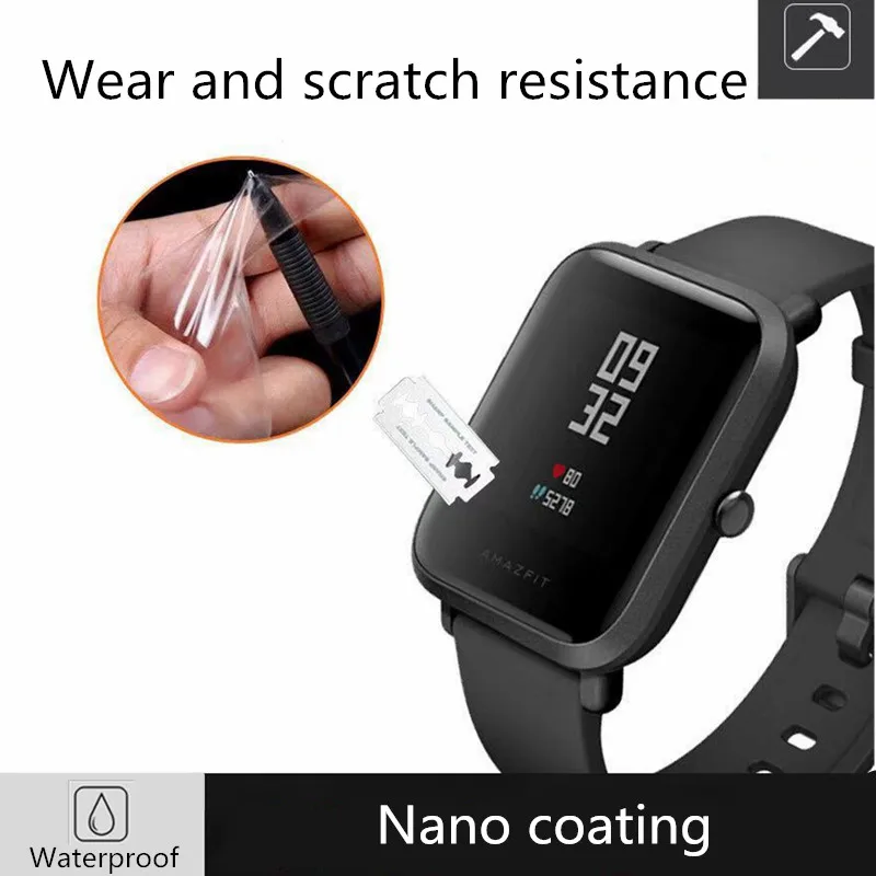 

Smart Watch Accessories 100 Pcs Transparent Clear Screen Protective Film Waterproof Film For Xiaomi Huami Amazfit Bip Youth
