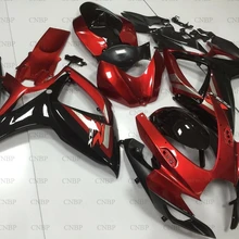 GSX R 750 2006-2007 K6 набор для всего тела GSXR 600 2007 мотоциклов обтекателя GSXR600 2007 красные, черные 2 Пластик обтекатели