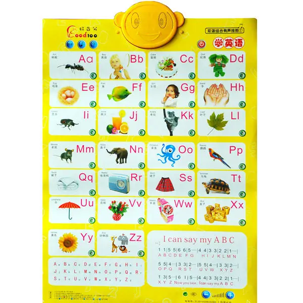 Free Shipping Educational Wall Charts,English Alphabet