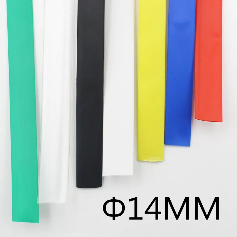 

(1Meter/lot) 14MM Inner Diameter Black Heat Shrinkable Tube / Heat Shrink Tubing Color : Black Red Blue Green Yellow