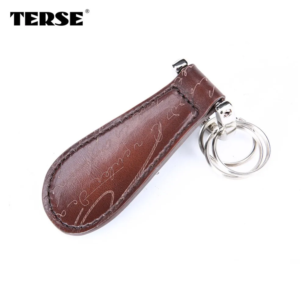 

TERSE_Factory price handmade vintage shoehorn top genuine leather Shoe Care kit custom logo/ colors factory to customer OEM ODM