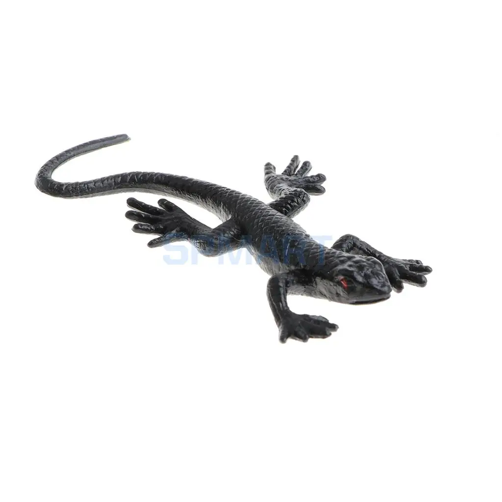 10x Rubber Animal Gecko Model Educational Toy Party Bag Fillers Halloween Prop Children Kids Toys Home Decor Gray