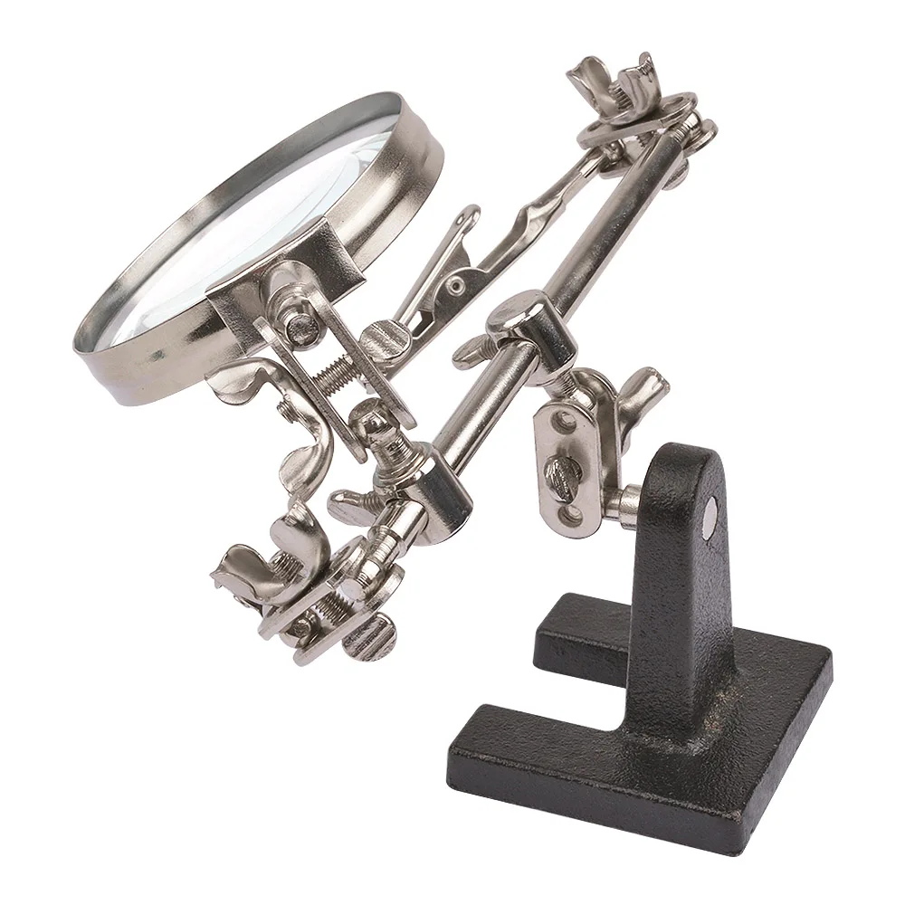 Najtaniej Pulpit lupa trzy ręce pomocniczy klip żelazko elektryczne lutowanie na biżuterię antyki spawanie obwód drukowany stojak