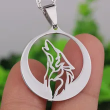 Personality Wolf Totem Pendant Necklace New Arrival High Quality Stainless Steel Necklace Jewelry for Men and Women YP2730
