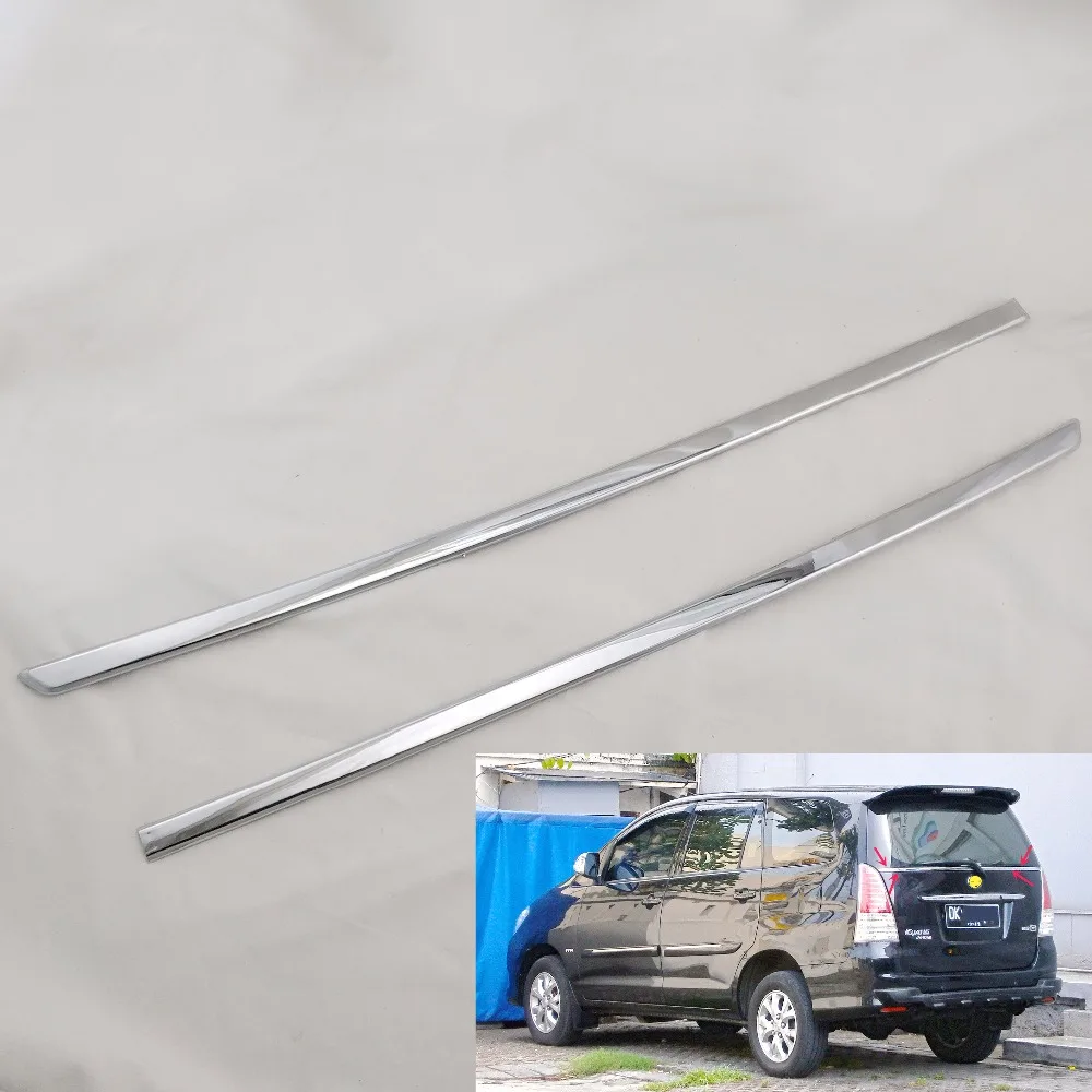

2pcs Car abs Chrome plated Rear Trunk Lid Cover Trim /Tail Gate Protector Back Trunk Cover For innova 2008