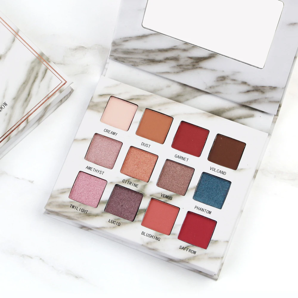 

12 Colors Nude Eyeshadow Makeup Pigments Waterproof Shimmer Glitter Eyeshadow Palette MakeUp Long Lasting MakeUp Shadow Palette