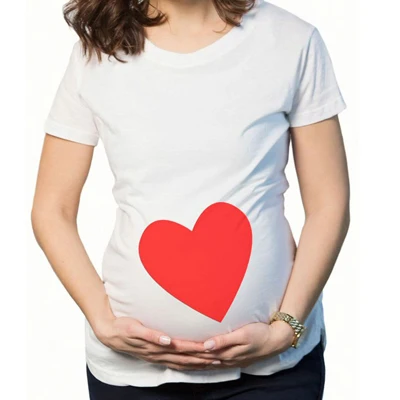 Summer Letter Pregnant Maternity T Shirts Shorts Casual Pregnancy Clothes Funny For Pregnant Women Marternity Clothing Cotton - Цвет: 17