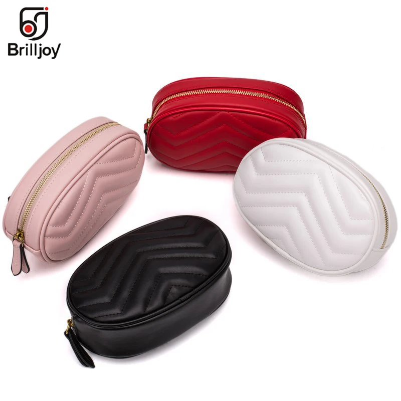Brilljoy 2018 Новый Поясные сумки для Для женщин пакет Для женщин круглый поясная сумка Элитный бренд кожа Грудь сумка Мода Высокое качество