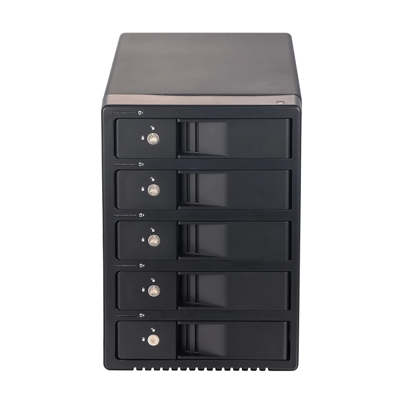 5 Bay aluminum tool free USB3.0+eSATA 3.5 inch external