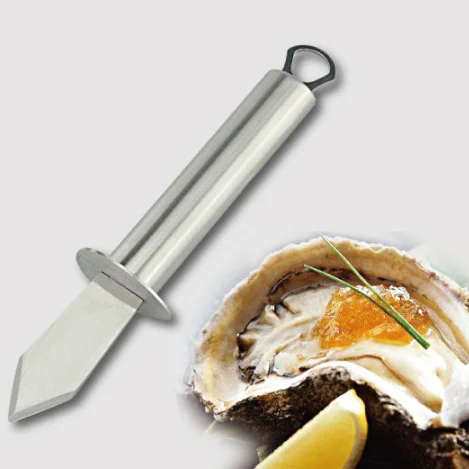 Открытый скорлуп гребешок инструмент кухня столовая кухонные принадлежности 304 из нержавеющей стали ровный руль Oyster острый нож ножи
