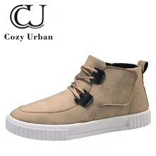 

Cozy Urban 2018 autumn winter warm men mens boots shoes casual leather
