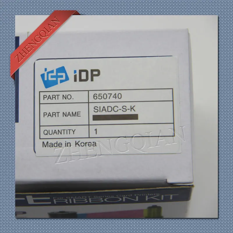 

original IDP smart 650740 SIADC-P-K black monochrome card printer ribbon for use with the smart card printer