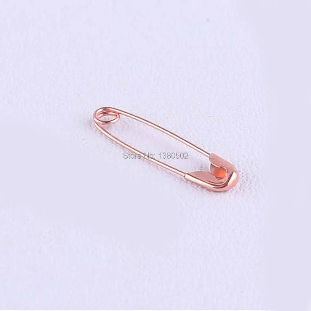 

10pcs/lot Rose gold Color Safety Pins Brooch Buckles for clothed label