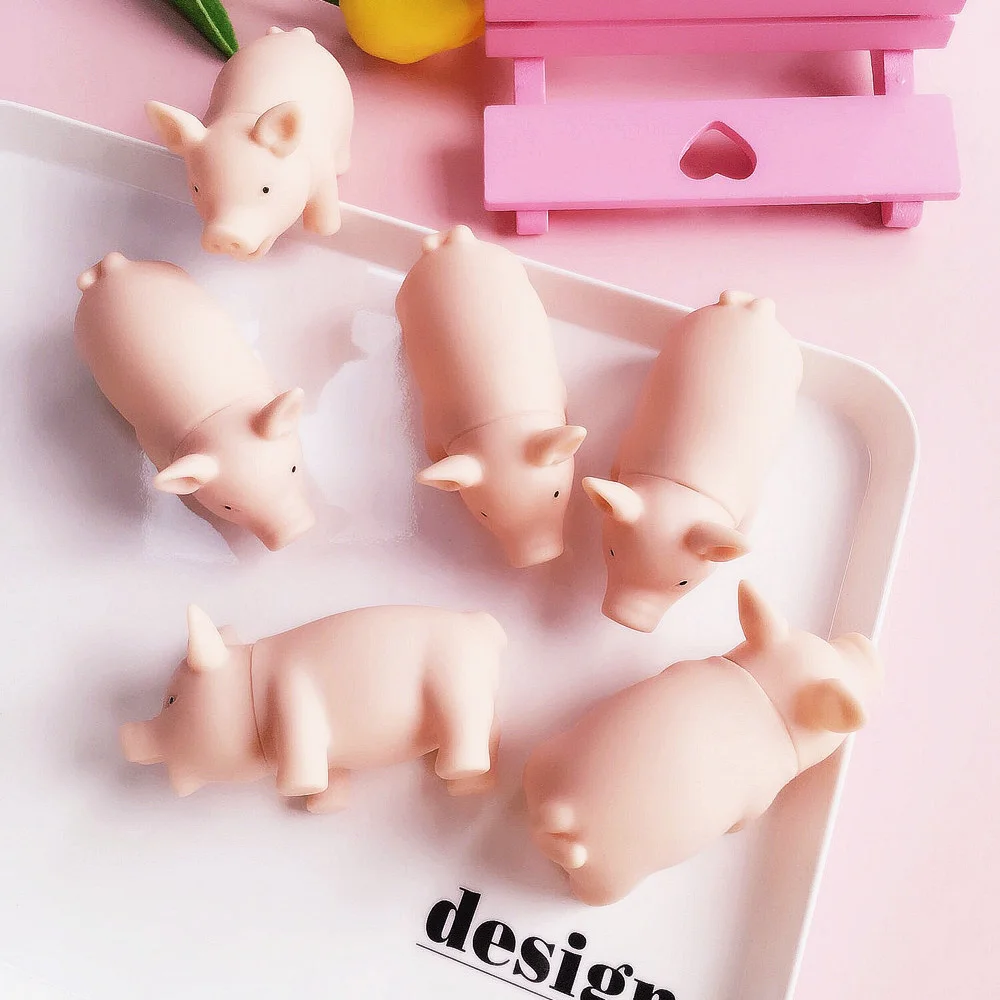 

Cute Cartoon Mini Pink Pig Vent Carrywon Novelty Pet Toy Screaming Vent Pig Toys Chew Plaything Decrease Stress Phone Strap#2