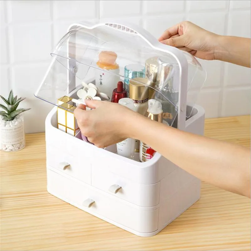 NEW Two-way Opening-Closing Cosmetics Organizer Drawer Acrylic Cutlery Jewelry Organizer Storage Box Makeup Organizer Acrylic