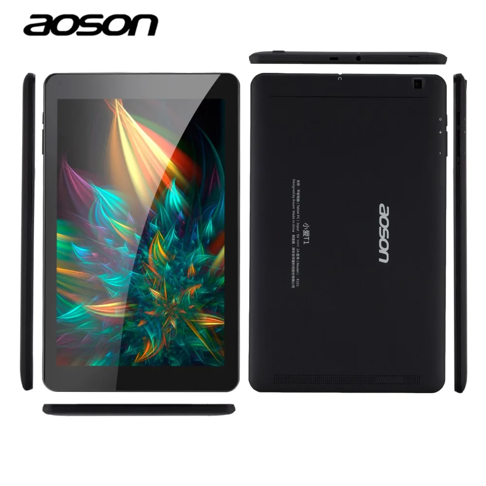 Fast speed Aoson R101 2GB RAM 16GB ROM 10.1 inch Android 6.0 Tablet PC Quad Core 1280*800 IPS Screen Wifi GPS Netbook Black