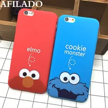 Fashion Cute Cartoon Cookie Elmo Soft TPU Slim Back Covers for IPhone 6 6s 5 5s SE Funny Silicone Ultra Thin Phone Case Shell