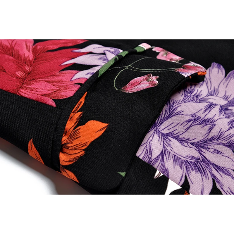 Designer Nueva De Las Floral Alta Suit 2018 Mujeres Chaqueta Pantalones Traje Moda Calidad Runway Conjunto w5vIqg