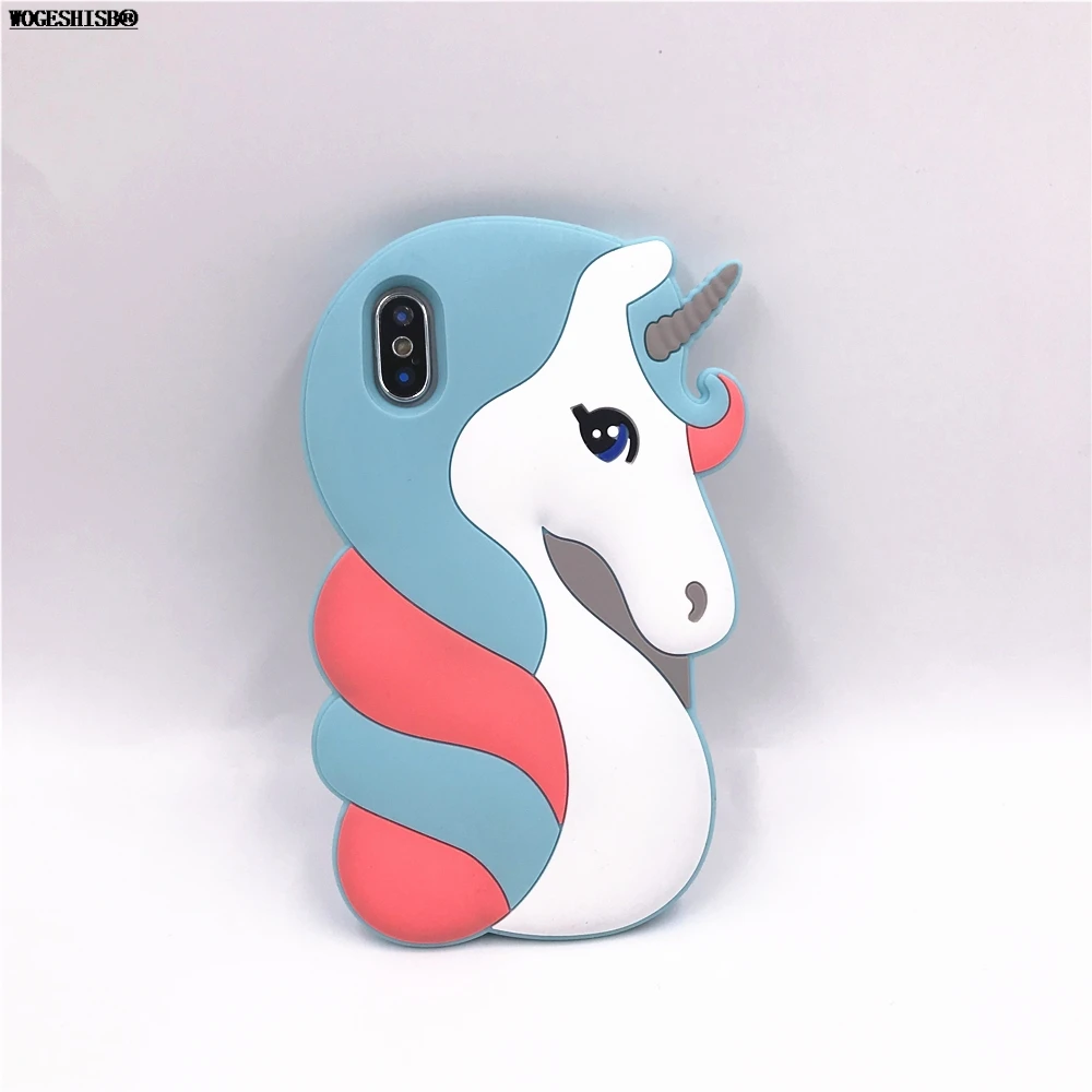 3D Cartoon Case for iPhone X Unicorn Cat Stitch Animals Pink Panther Soft Silicone Cover for iPhone SE 5 5S 6 6S 7 8 Plus Cases