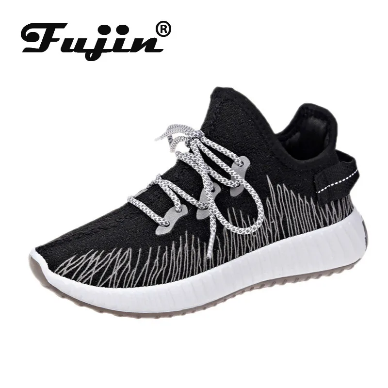 

Fujin Flying Woven Sneakers Dropshipping Female Korean Version of Socks Shoes 2019 Summer New Flat Student Leisure Mesh Shoes