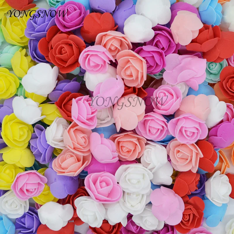 100Pcs/lot Diameter 3.5cm Mini PE Foam Rose Artificial Flowers Heads For Home Garden Wedding Decoration DIY Wreath Supplies 100Pcs/lot Diameter 3.5cm Mini PE Foam Rose Artificial Flowers Heads For Home Garden Wedding Decoration DIY Wreath Supplies