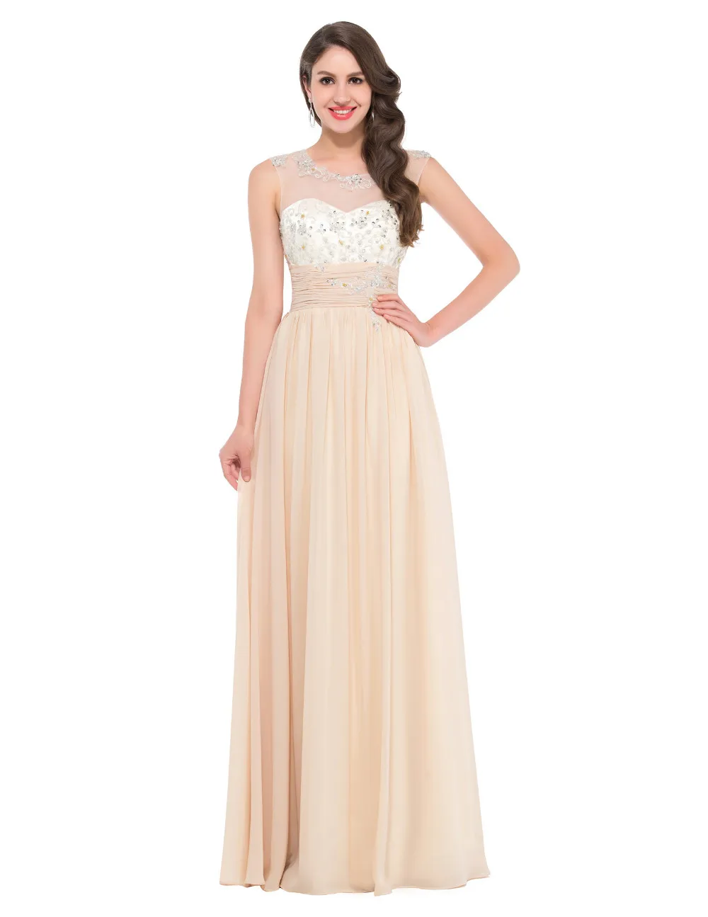 Elegant Chiffon Long Evening Bridesmaid Dress