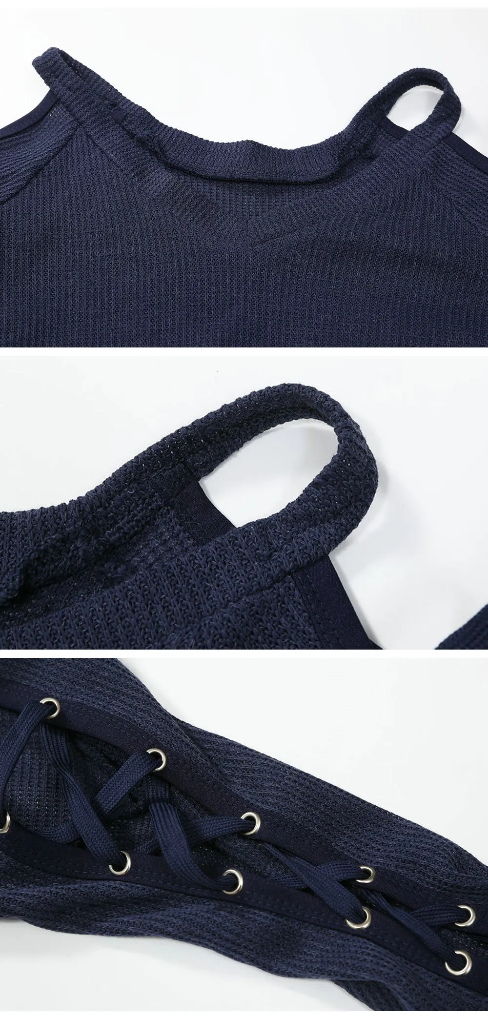 Sexy V Neck Shoulder Strap Female Long Sleeve Pullover Lady's Flare Long Sleeve Lace-up Femme Knitted Sweater 2018