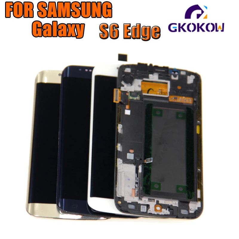 

For Samsung Galaxy S6 Edge G925 G925F SM-G925F LCD Display Touch Screen Digitizer Assembly Replacement For SAMSUNG S6 Edge LCD