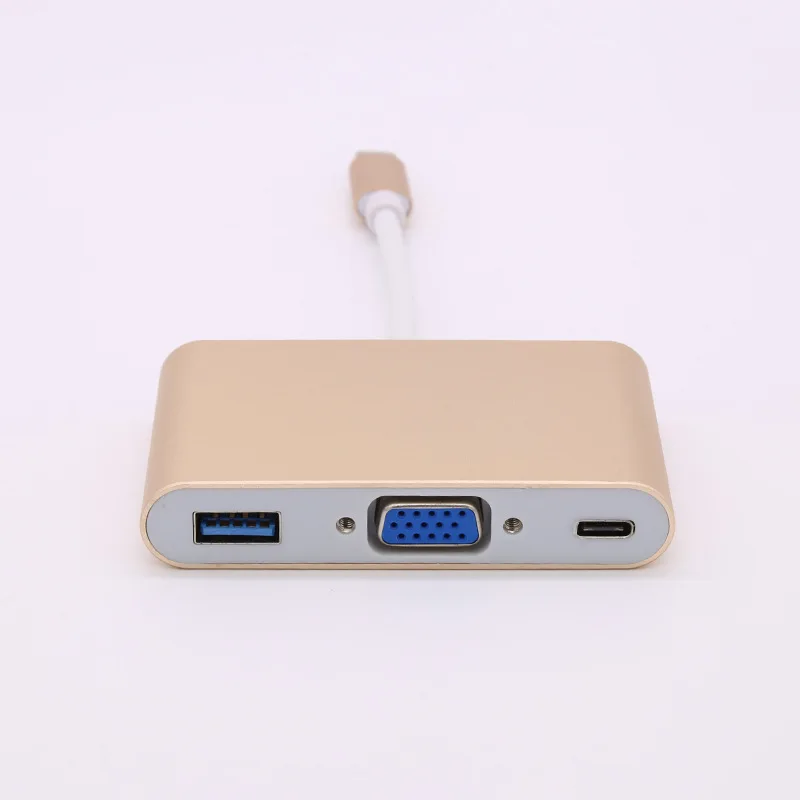 LYBALL USB C 3,1 type-C для VGA USB 3,0 usb type C PD концентратор Женский адаптер для нового Macbook 12 дюймов Chromebook Pixel Lumia 950XL