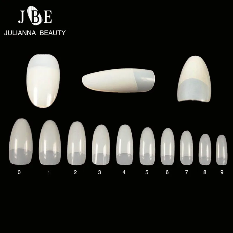 500pcs lot false french nail art tips for salon oval fake fake nail size chart