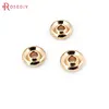 Cuentas espaciadoras para pulsera, accesorios de joyería de calidad alta, Color Champagne dorado, 6MM, 8MM, 12MM, 24K, 20 Uds. ► Foto 3/6