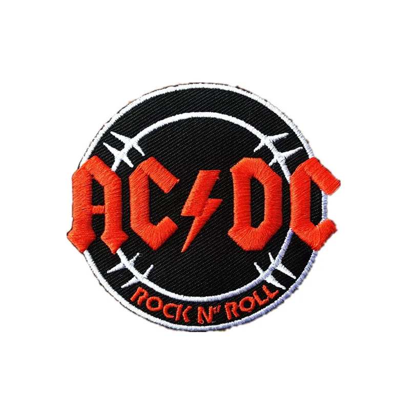 ACDC логотип музыкальной группы патч Рок тяжелый металл панк логотип музыкальной группы патч пришить клеящиеся утюгом украшения значок нашивка на одежду подарок