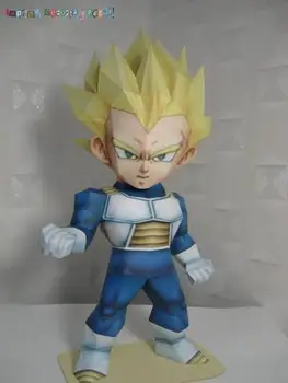 

3D Paper Model Dragon Ball Vegeta Super Saiyan DIY Handmade Q version Model