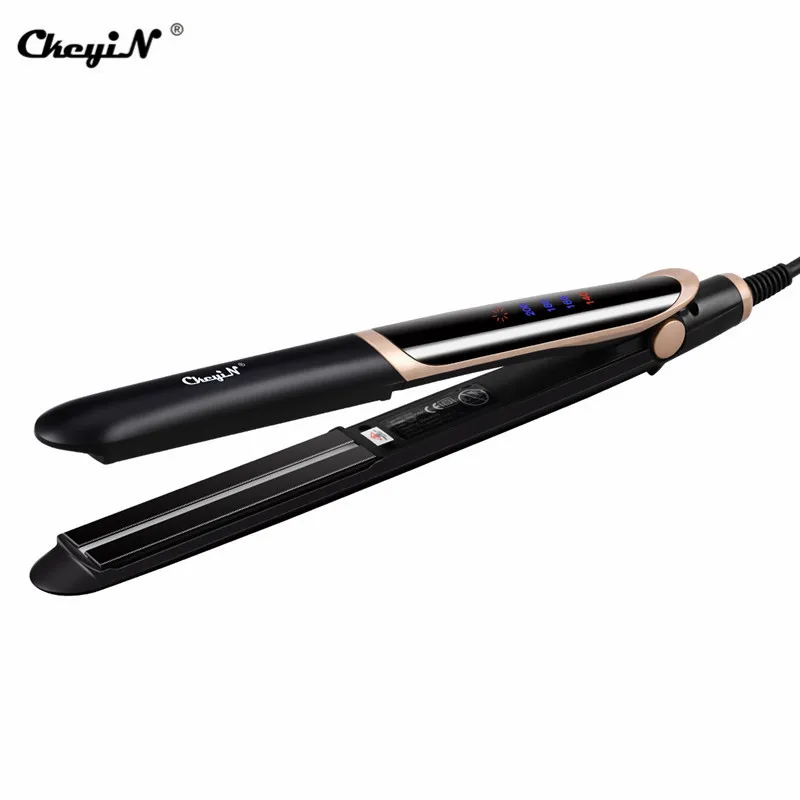 CkeyiN Display LED Profissional Alisador de Cabelo Modelador de Cabelo Curling Ferro Straighting Cabelo de Íons Negativos Infravermelho Corrugação