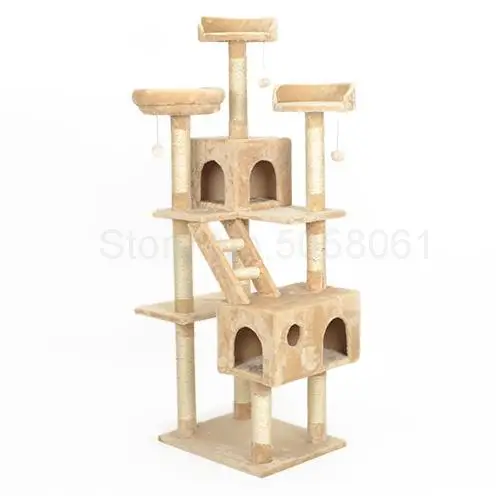 

Cat climbing pet litter cat tree shelf one villa large cat tower climbing column cat climbing frame jumping supplies